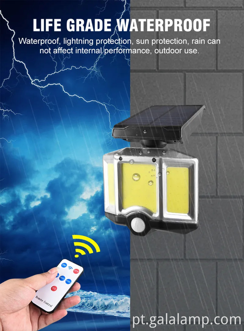 Lâmpada de parede de indução com corpo ABS para iluminação solar